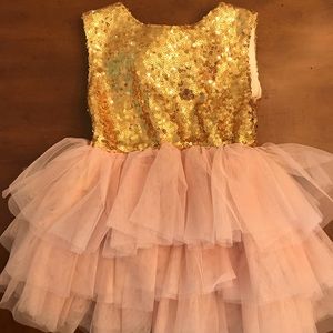 12-18m Gold And blush dress